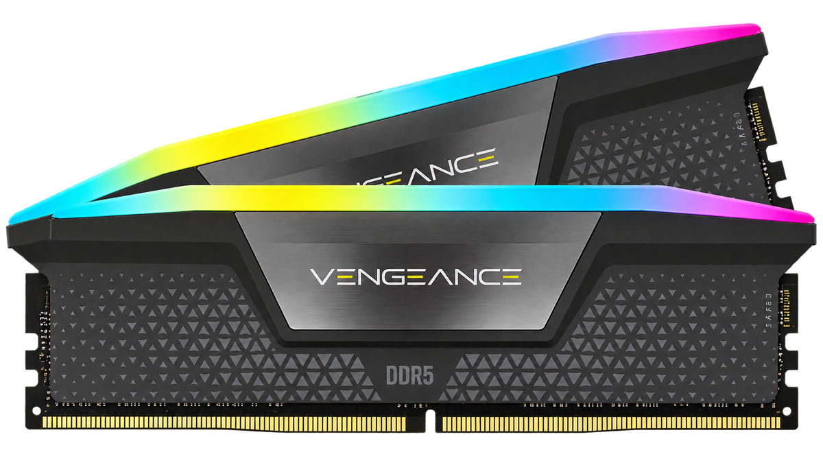 Corsair Vengeance RAM Mémoire 64GB 2x32GB DDR5 5600MHz CL40 Kit AMD EXPO Intel XMP RGB Gris
