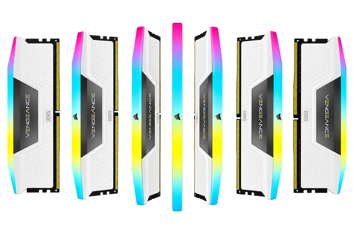 RAM Corsair Vengeance RGB DDR5 6400MHz PC5-51200 32Go 2x16Go CL36 Blanc